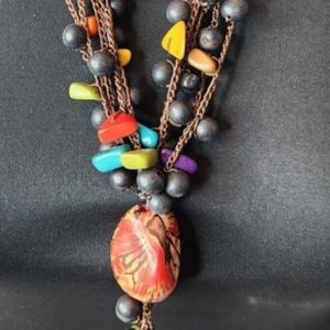 Vintage Moroccan African Beaded Necklace